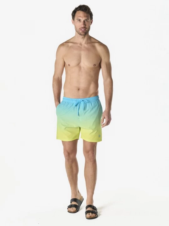 Obrázek produktu KOROSHI Plavecké šortky aqua modrá / žlutá
