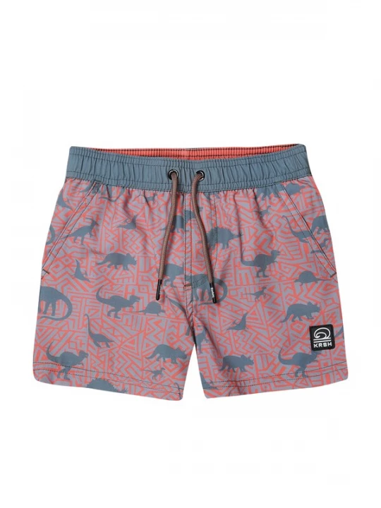 Obrázek produktu KOROSHI Plavecké šortky khaki / oranžová