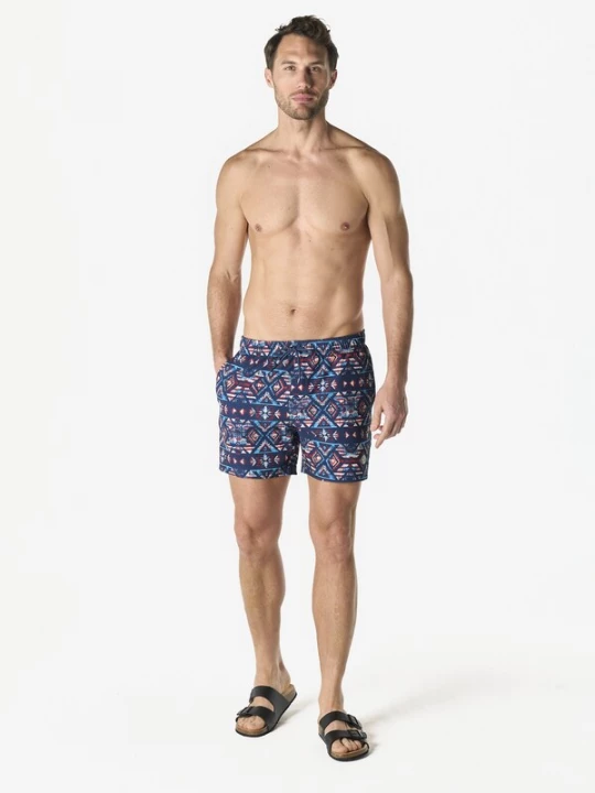 Obrázek produktu KOROSHI Plavecké šortky marine modrá / červená / offwhite