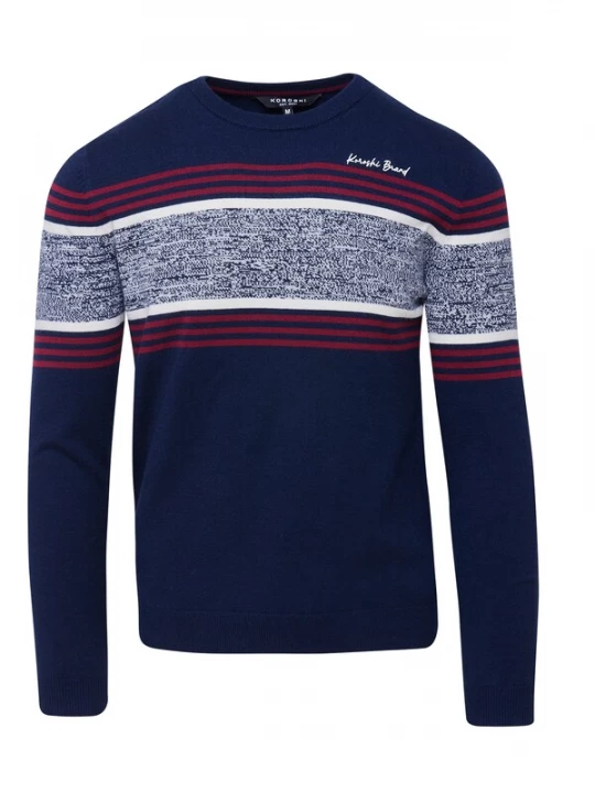 Obrázek produktu KOROSHI Svetr tmavě modrá / šedá / červená