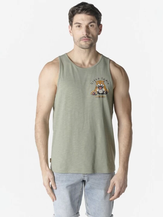 Obrázek produktu KOROSHI Tričko khaki / oranžová / černá / bílá