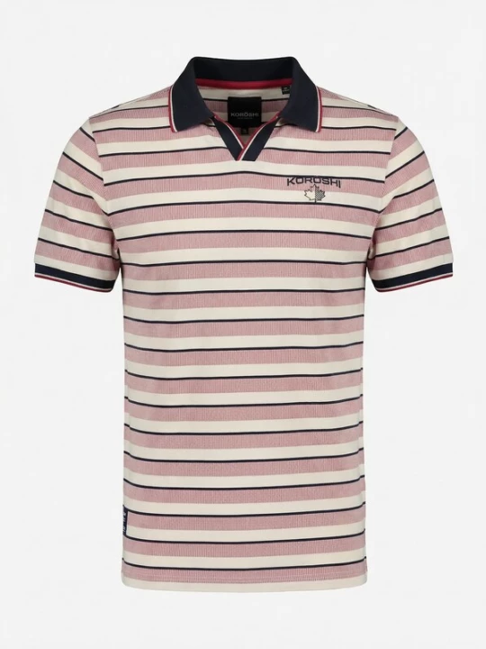 Obrázek produktu KOROSHI Tričko námořnická modř / krvavě červená / offwhite