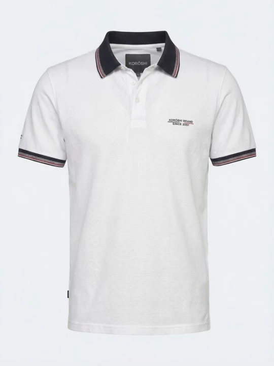 Obrázek produktu KOROSHI Tričko námořnická modř / rezavě červená / offwhite