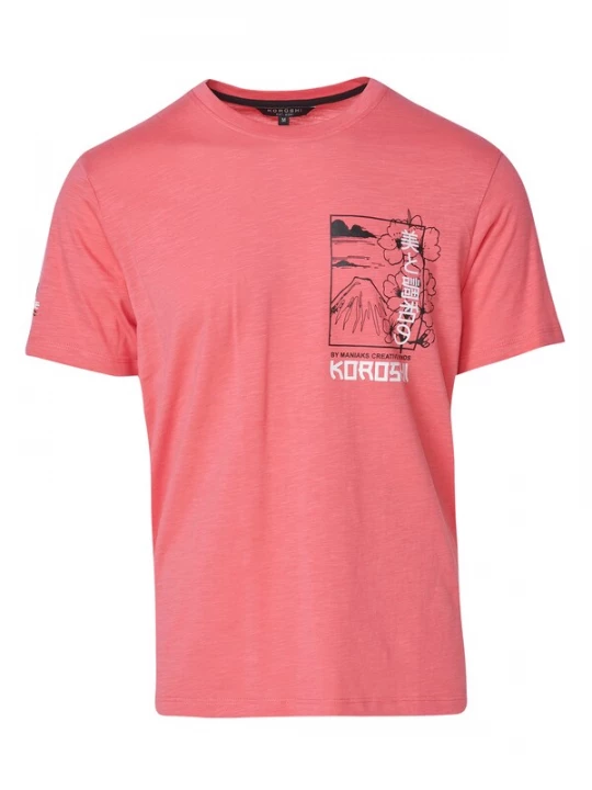 Obrázek produktu KOROSHI Tričko pink / černá / bílá