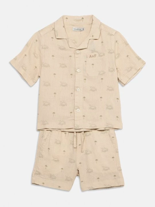 Obrázek produktu Košile Abercrombie & Fitch světle hnědošedá