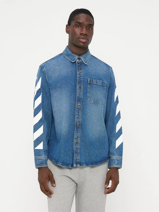 Obrázek produktu Košile Off White melírovaná světle modrá