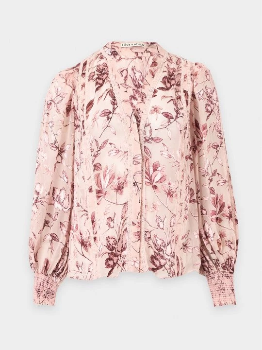 Obrázek produktu Košilová halenka Alice + Olivia světle růžová