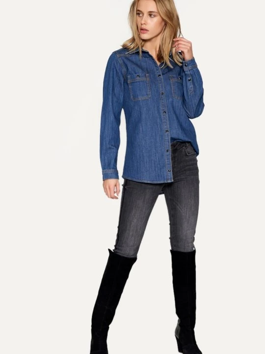 Obrázek produktu Košilová halenka Denim Hunter modrý denim
