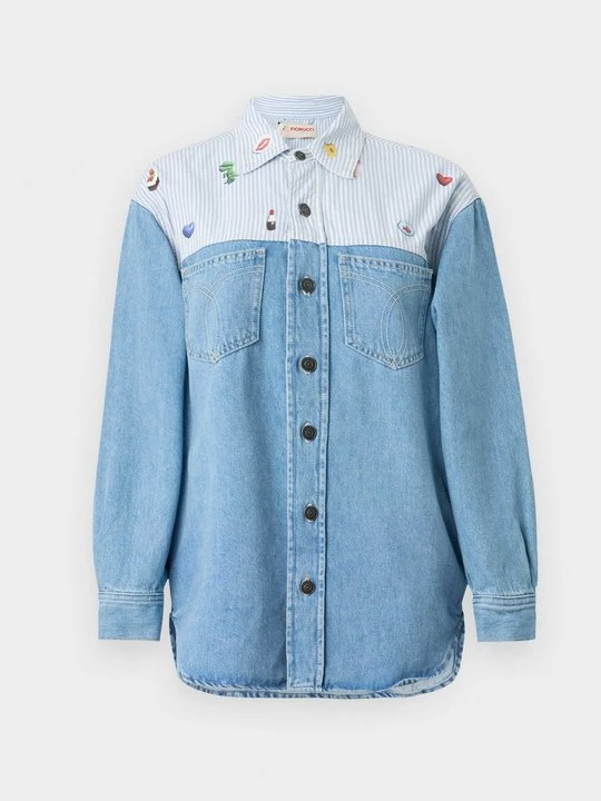 Obrázek produktu Košilová halenka Fiorucci modrý denim