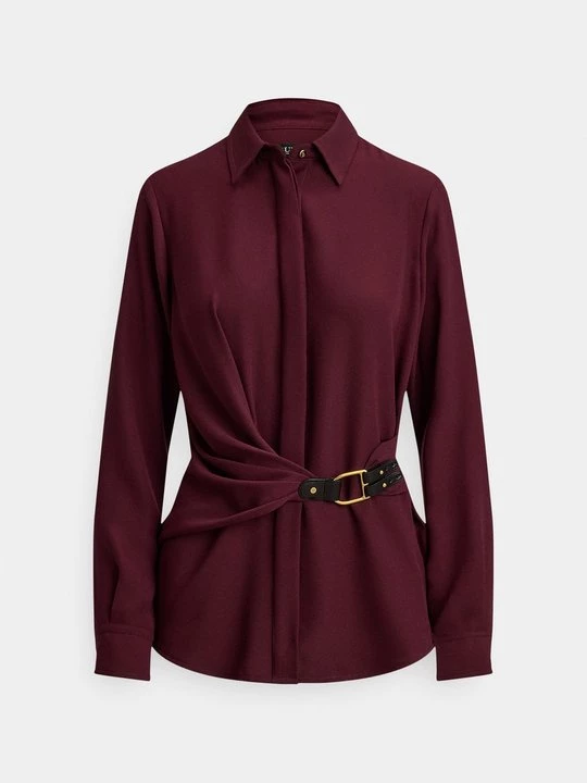 Obrázek produktu Košilová halenka Lauren Ralph Lauren bordó