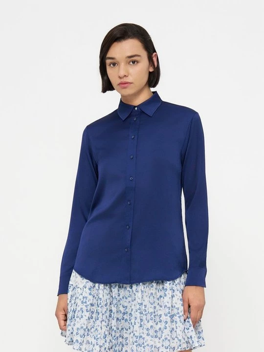 Obrázek produktu Košilová halenka Lauren Ralph Lauren tmavě modrá