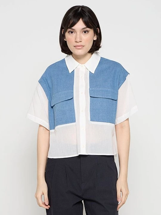 Obrázek produktu Košilová halenka Le Mont Saint Michel modrý denim