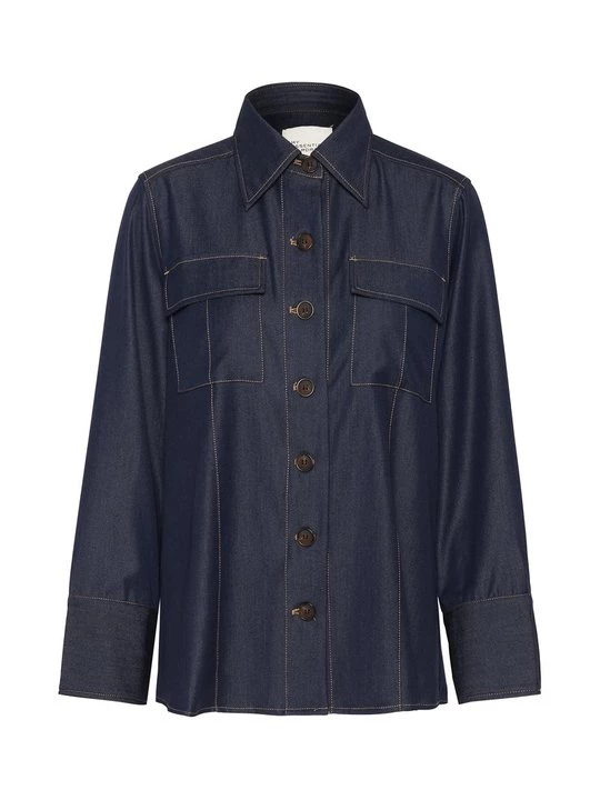Obrázek produktu Košilová halenka My Essential Wardrobe tmavomodrý denim