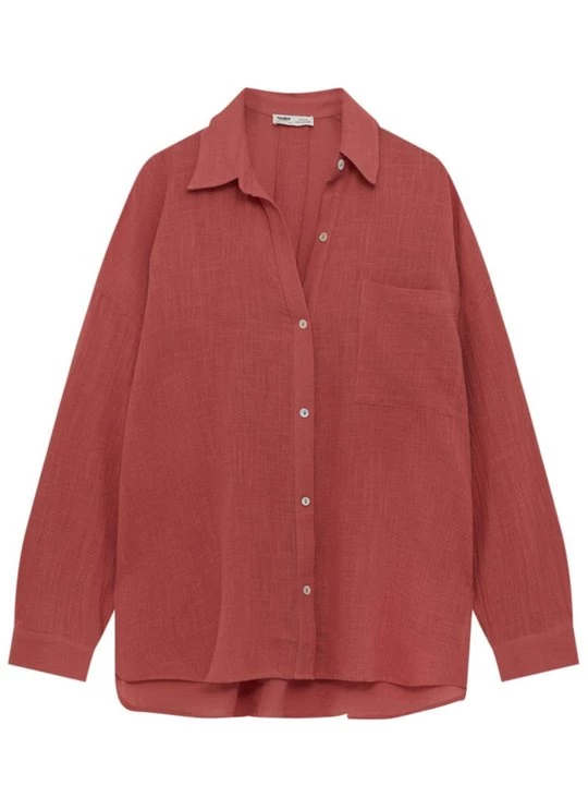 Obrázek produktu Košilová halenka PULL&BEAR červená