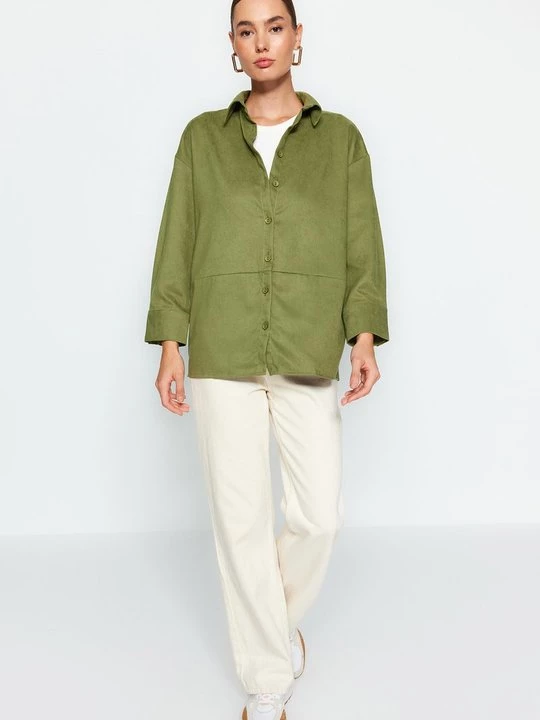 Obrázek produktu Košilová halenka Trendyol khaki