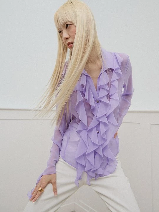 Obrázek produktu Košilová halenka Versace Jeans Couture fialová