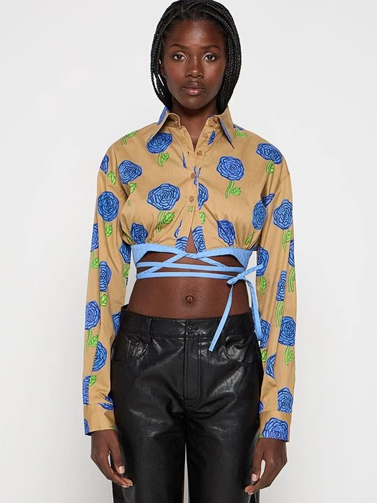 Obrázek produktu Košilová halenka Versace Jeans Couture okrová