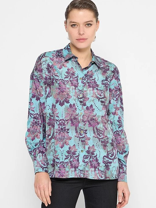 Obrázek produktu Košilová halenka Versace Jeans Couture tyrkysová