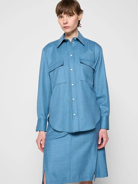 Obrázek produktu Košilová halenka Victoria Beckham modrá