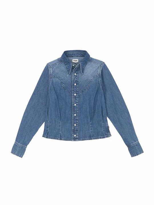 Obrázek produktu Košilová halenka Wrangler modrý denim