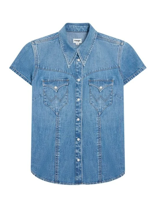 Obrázek produktu Košilová halenka Wrangler modrý denim