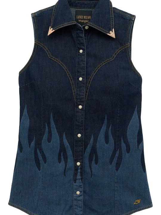 Obrázek produktu Košilová halenka Wrangler modrý denim