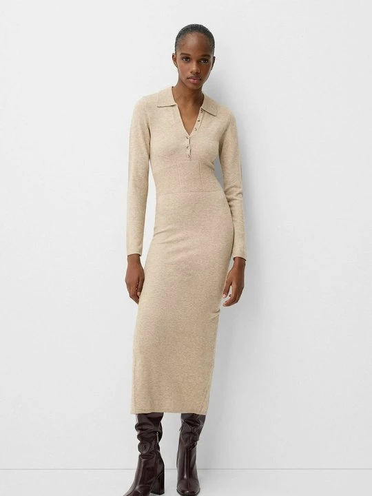 Obrázek produktu Košilové šaty Bershka písková