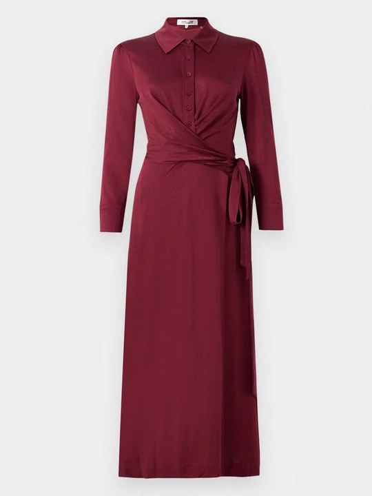 Obrázek produktu Košilové šaty Diane Von Furstenberg bordó