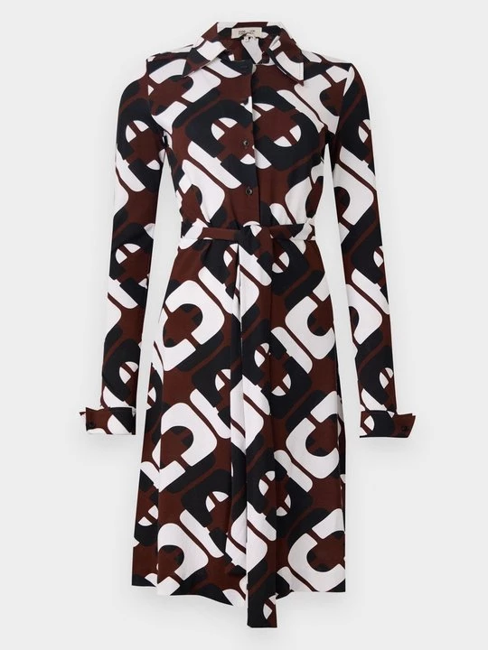 Obrázek produktu Košilové šaty Diane Von Furstenberg tmavě hnědá