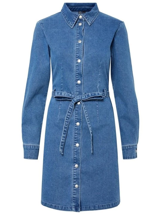 Obrázek produktu Košilové šaty Pieces světlemodrý denim