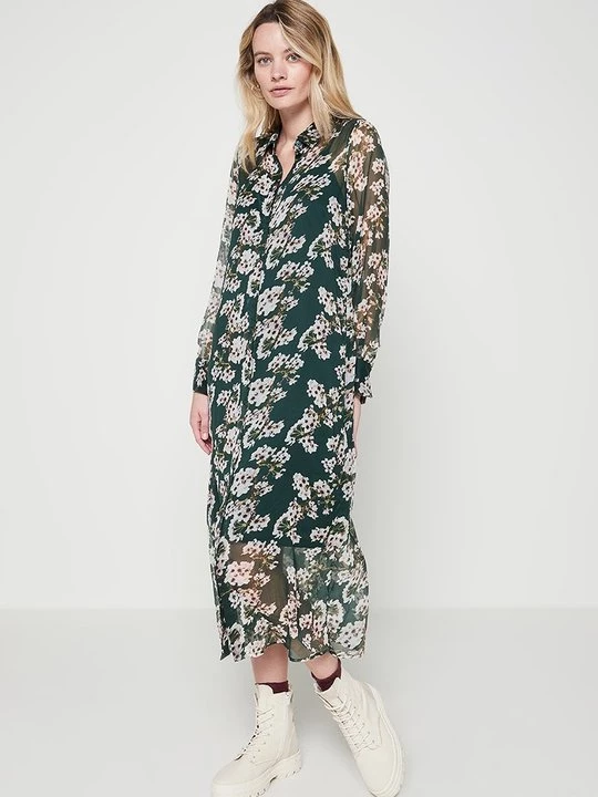Obrázek produktu Košilové šaty Vero Moda tmavě zelená