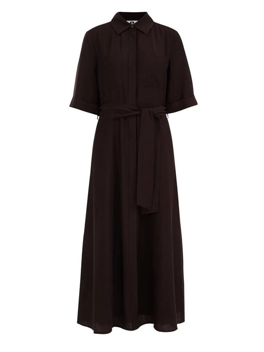Obrázek produktu Košilové šaty WE Fashion tmavě hnědá