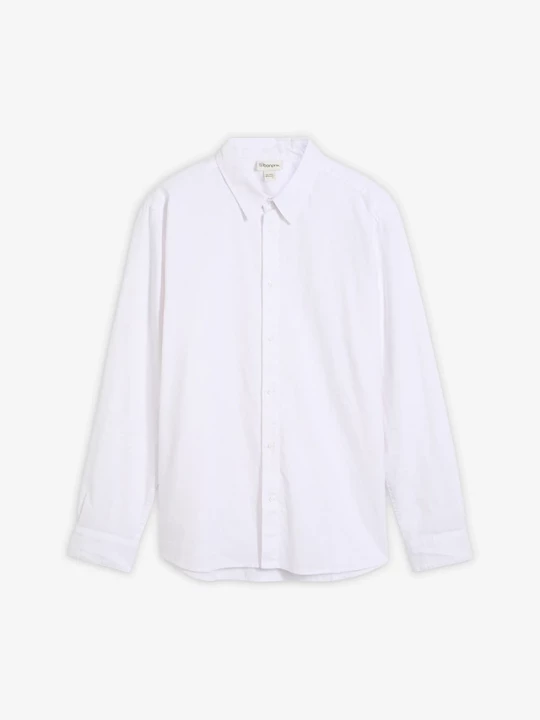 Obrázek produktu Koszula z długim rękawem z chłodzącej mieszanki lnu, modern fit BonPrix biały