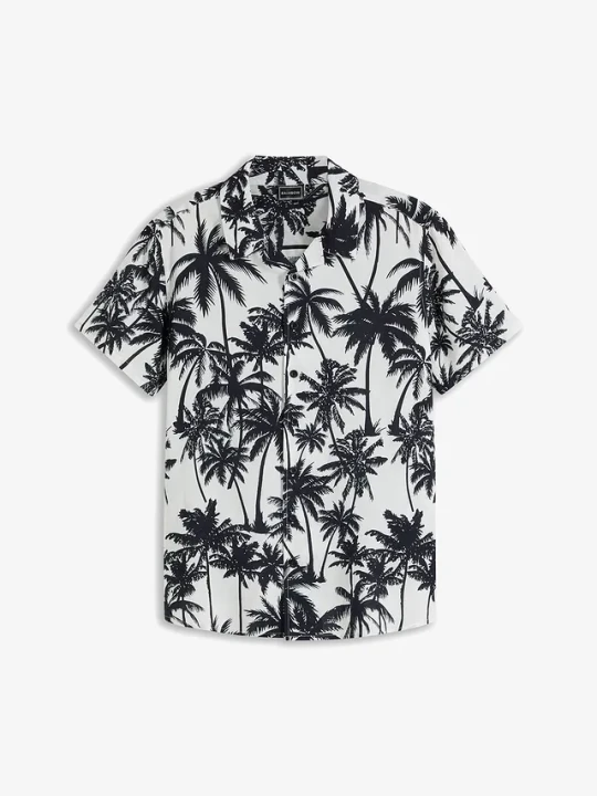 Obrázek produktu Koszula z krótkim rękawem, z wiskozy, slim fit BonPrix biały