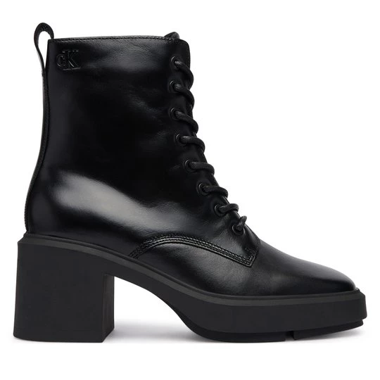 Obrázek produktu Kotníková obuv Calvin Klein Block Heel Ank Boot Laceup Lth HW0HW03174 Černá