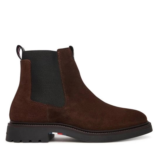 Obrázek produktu Kotníková obuv s elastickým prvkem Tommy Hilfiger Comfort Lwt FM0FM05592 Hnědá