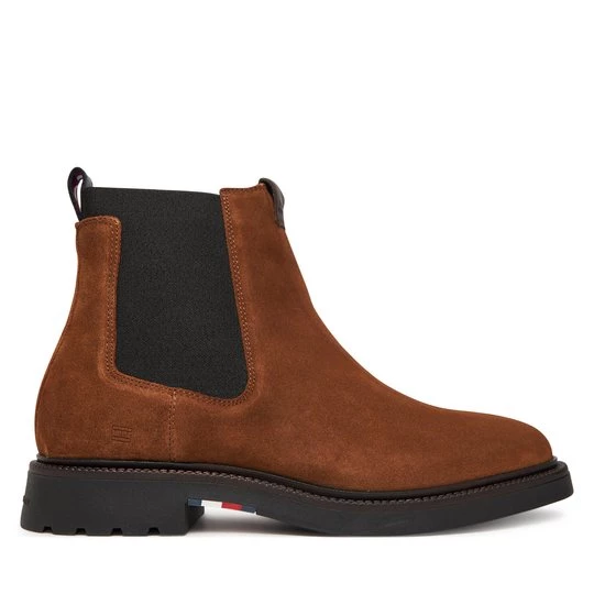Obrázek produktu Kotníková obuv s elastickým prvkem Tommy Hilfiger Comfort Lwt FM0FM05592 Hnědá
