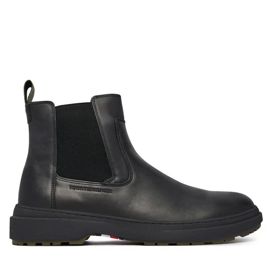 Obrázek produktu Kotníková obuv s elastickým prvkem Tommy Hilfiger Hilfiger Outdoor Warm Lth Chel FM0FM05958 Černá