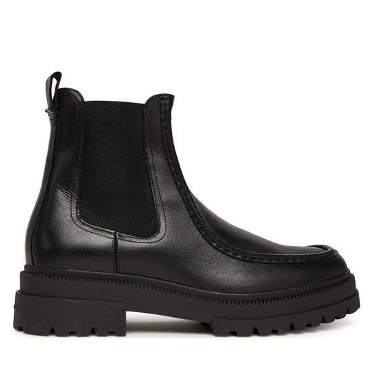 Obrázek produktu Kotníková obuv s elastickým prvkem Tommy Hilfiger Th Chunky Dress Casual Chel FM0FM05763 Černá