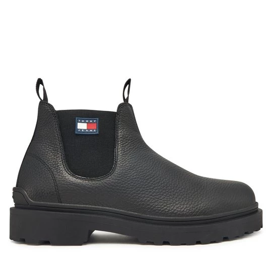Obrázek produktu Kotníková obuv s elastickým prvkem Tommy Jeans Tjm Chelsea Leather Wl EM0EM01670 Černá