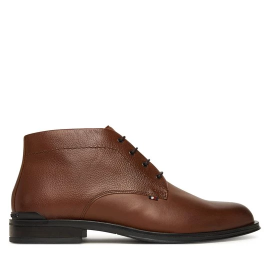 Obrázek produktu Kotníková obuv Tommy Hilfiger Corporate Hilfiger Lth Boot FM0FM05697 Hnědá