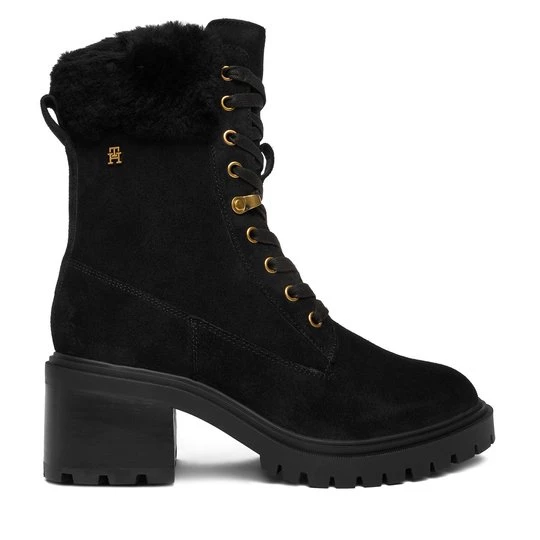 Obrázek produktu Kotníková obuv Tommy Hilfiger Th Shearling Lace Up Boot FW0FW08999 Černá