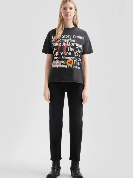 Obrázek produktu Kotníkové džíny Tizie / Slim Fit / High Rise / Tapered Leg / Palcové velikosti QS černá