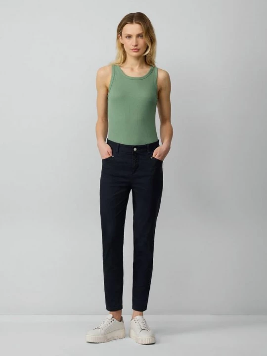 Obrázek produktu Kotníkové kalhoty slim fit střihu z bavlněného saténu s.Oliver modrá