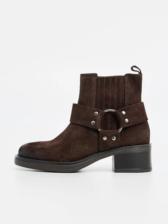 Obrázek produktu Kovbojské / motorkářské kotníkové boty Bianco hnědá