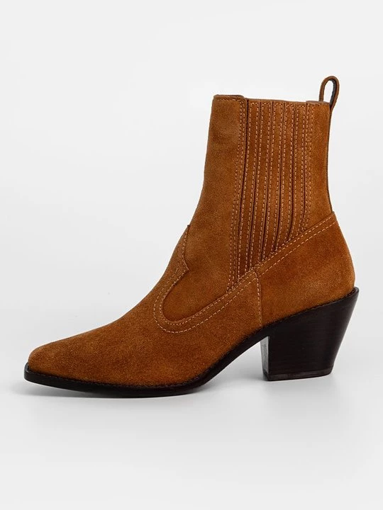 Obrázek produktu Kovbojské/motorkářské kotníkové boty Tory Burch koňaková