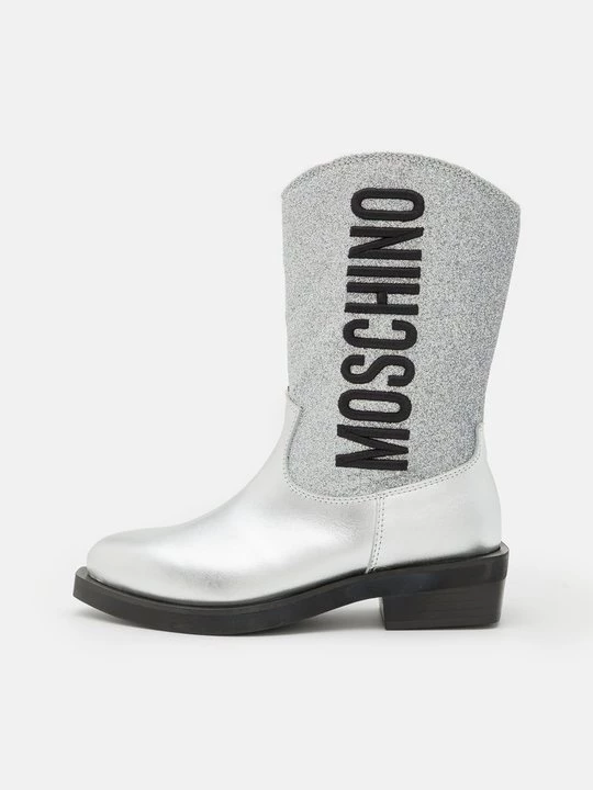 Obrázek produktu Kovbojské/motorkářské kozačky MOSCHINO stříbrná barva