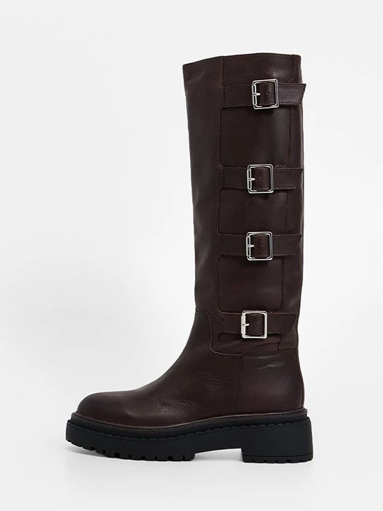 Obrázek produktu Kovbojské/motorkářské kozačky Steve Madden tmavě hnědá