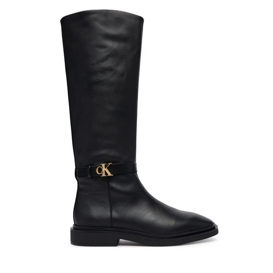 Obrázek produktu Kozačky Calvin Klein Square High Boot Lth Mg Hdw HW0HW03187 Černá