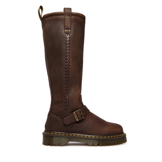 Obrázek produktu Kozačky Dr. Martens ANISTONE KNEE HIGH CRAZY HORSE DM41871200 Hnědá